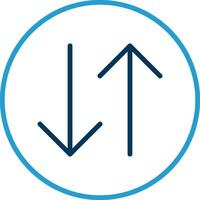 Arrows Line Blue Two Color Icon vector