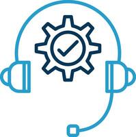 Technical Support Line Blue Two Color Icon vector