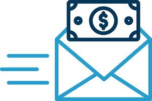 Bribe Line Blue Two Color Icon vector
