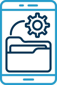 Software Development Line Blue Two Color Icon vector