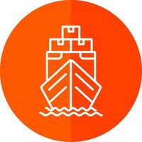 Yacht Line Yellow White Icon vector