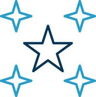 Stars Line Blue Two Color Icon vector