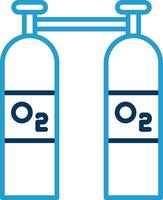 Oxygen Line Blue Two Color Icon vector