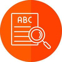Spell Check Line Yellow White Icon vector