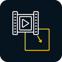 Footage Line Yellow White Icon vector