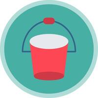 Bucket Flat Multi Circle Icon vector