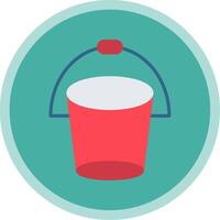 Bucket Flat Multi Circle Icon vector