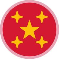 Stars Flat Multi Circle Icon vector