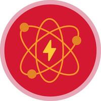 Atomic Energy Flat Multi Circle Icon vector