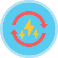 Renewable Energy Flat Multi Circle Icon vector