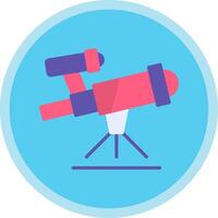 Telescope Flat Multi Circle Icon vector