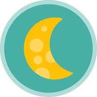 creciente Luna plano multi circulo icono vector