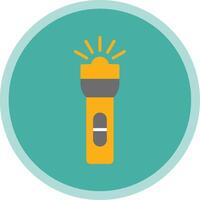 Flashlight Flat Multi Circle Icon vector