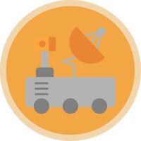 Mars Rover Flat Multi Circle Icon vector