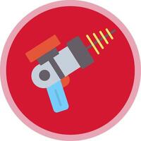 Laser Gun Flat Multi Circle Icon vector