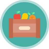 Fruit Box Flat Multi Circle Icon vector