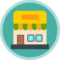 Supermarket Flat Multi Circle Icon vector