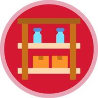 Shelves Flat Multi Circle Icon vector