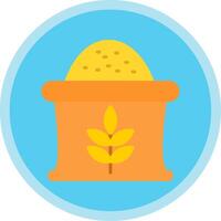 Wheat Sack Flat Multi Circle Icon vector