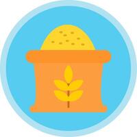 Wheat Sack Flat Multi Circle Icon vector