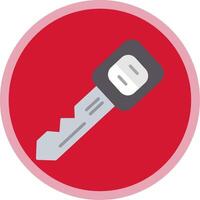 Car Key Flat Multi Circle Icon vector