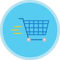 Shopping Cart Flat Multi Circle Icon vector