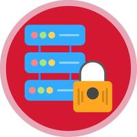 Secure Data Flat Multi Circle Icon vector