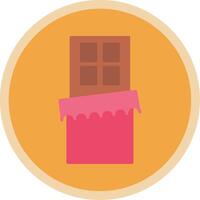 Chocolate Bar Flat Multi Circle Icon vector
