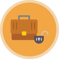 Briefcase Flat Multi Circle Icon vector