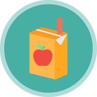 Juice Box Flat Multi Circle Icon vector