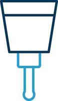 Putty Knife Line Blue Two Color Icon vector