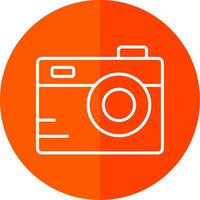 Camera Line Yellow White Icon vector