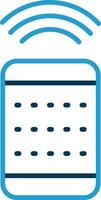 Remote Control Line Blue Two Color Icon vector