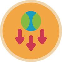 Gravity Flat Multi Circle Icon vector