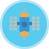 Hubble Space Telescope Flat Multi Circle Icon vector