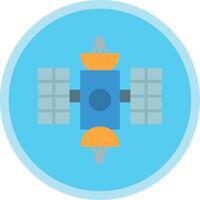 Hubble Space Telescope Flat Multi Circle Icon vector