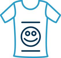 Clothing Line Blue Two Color Icon vector