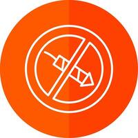 No Firework Line Yellow White Icon vector