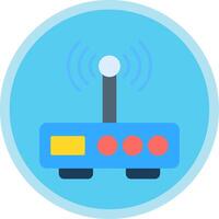 Modem Flat Multi Circle Icon vector