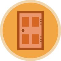 puerta plano multi circulo icono vector