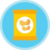 patatas fritas plano multi circulo icono vector