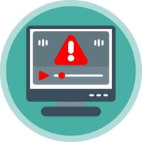 Error Flat Multi Circle Icon vector