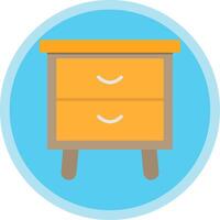 Side Table Flat Multi Circle Icon vector