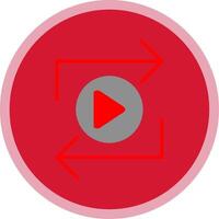 Replay Flat Multi Circle Icon vector