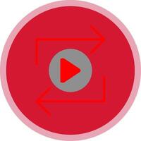 Replay Flat Multi Circle Icon vector