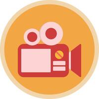 Camera Flat Multi Circle Icon vector