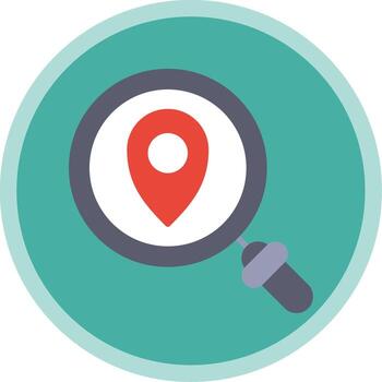 Map Pointer Flat Multi Circle Icon vector