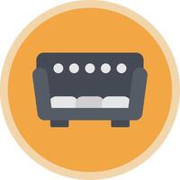 Sofa Flat Multi Circle Icon vector