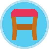 Stool Flat Multi Circle Icon vector