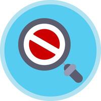 Prohibited Flat Multi Circle Icon vector